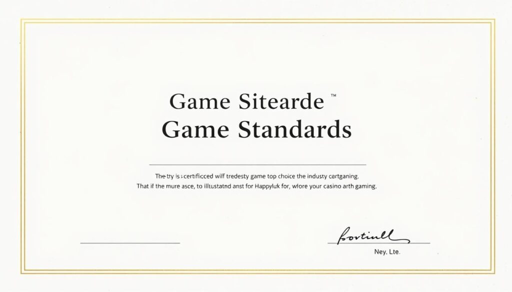 ใบรับรองมาตรฐานเกม